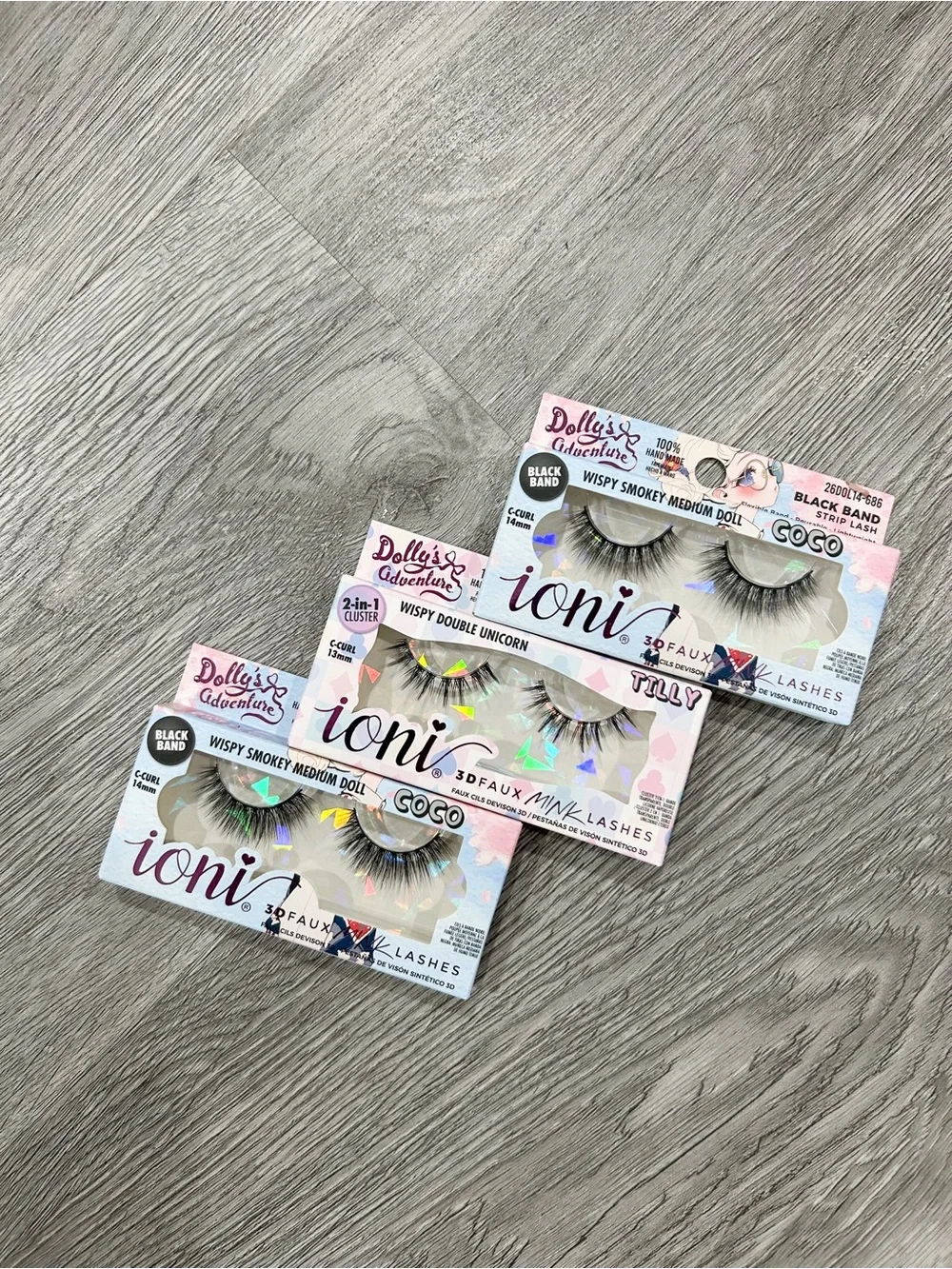 Ioni Dolly's Adventure Multi-Color Wispy Faux Mink Lashes